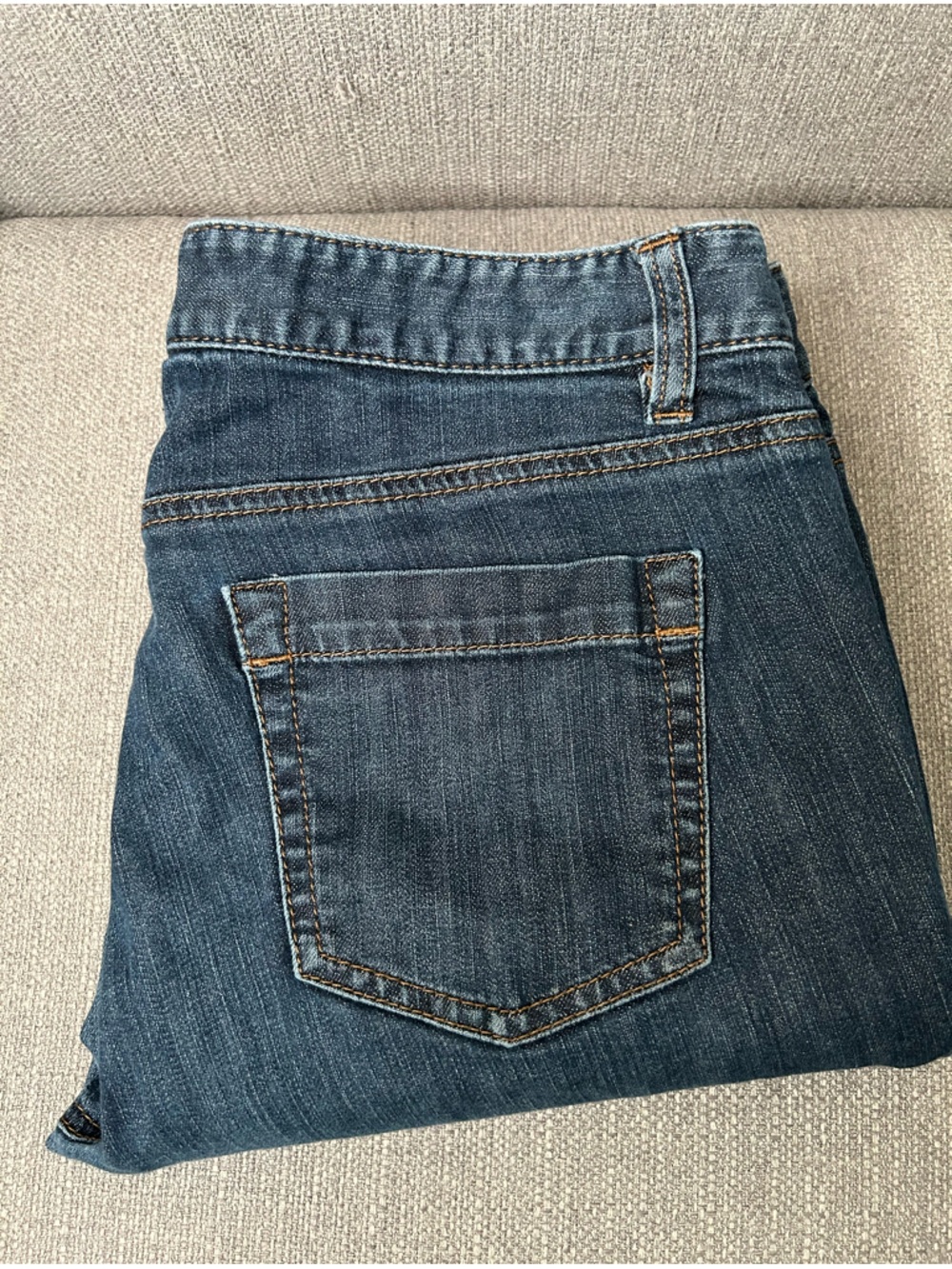 Ann Taylor Dark Blue Straight-Leg Jeans